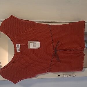 Ivy Jane soft sweater, large, rust color